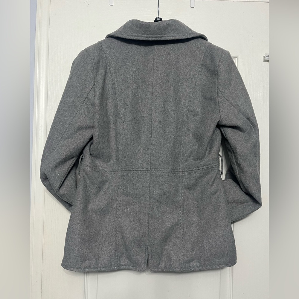 BONGO Women's Charcoal Pea Coat - Picture 5 of 9
